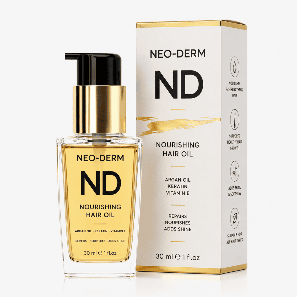 NEO-DERM Nourishing Hair Oil – Arqan yağı və keratin tərkibli qidalandırıcı saç yağı